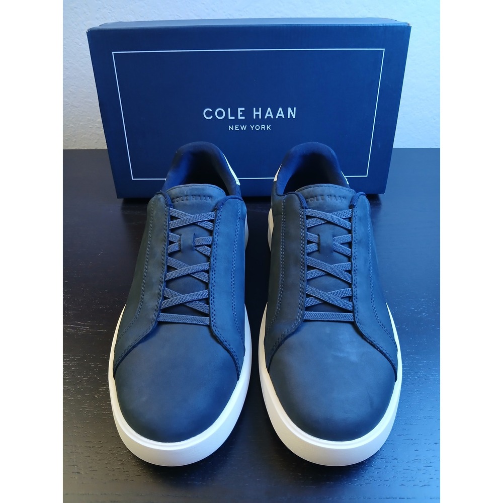 Cole Haan Mens Grand Crosscourt Daily Lite Slip Navy Nubuck Sneaker 10 NEW